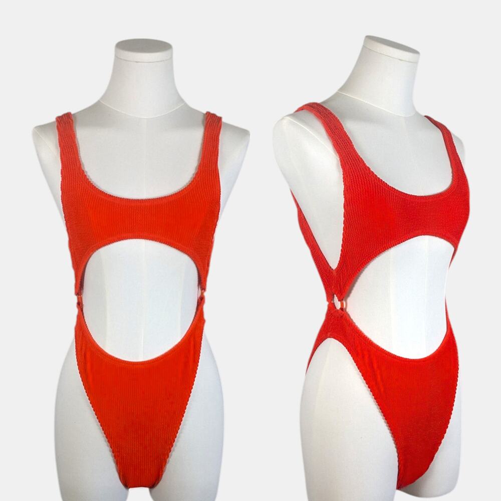 Good American Always Fits Red Monokini Women’s Small